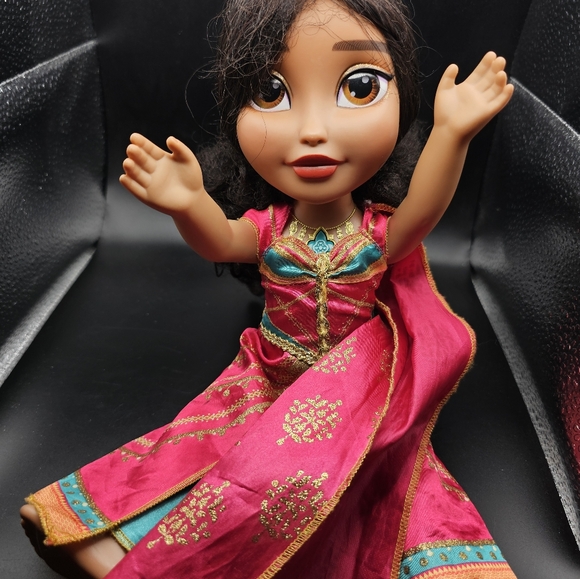 Jasmine Musical Toddler Doll DISNEY Aladdin Sings Speechless Princess Jakks 14" - Picture 6 of 6